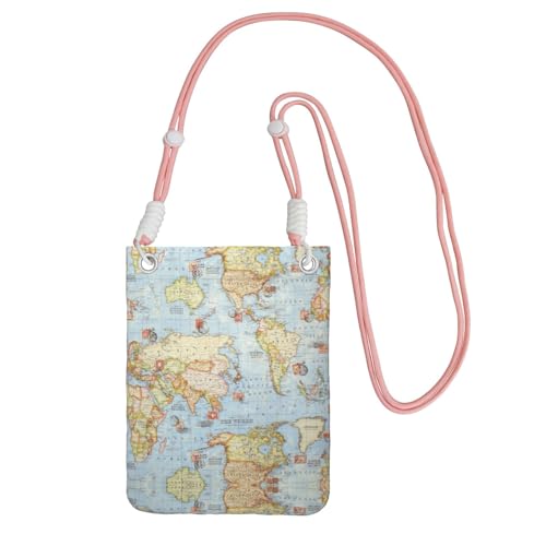 ZHAOUR Schwarze Universal-Crossbody-Tasche – leichte Weltkarten-Geldbörse, perfekt zum Einkaufen und für Outdoor-Aktivitäten, rose, Einheitsgröße ZHAOUR Schwarze Universal-Crossbody-Tasche – leichte Weltkarten-Geldbörse, perfekt zum Einkaufen und für Outdoor-Aktivitäten, rose, Einheitsgröße von ZHAOUR