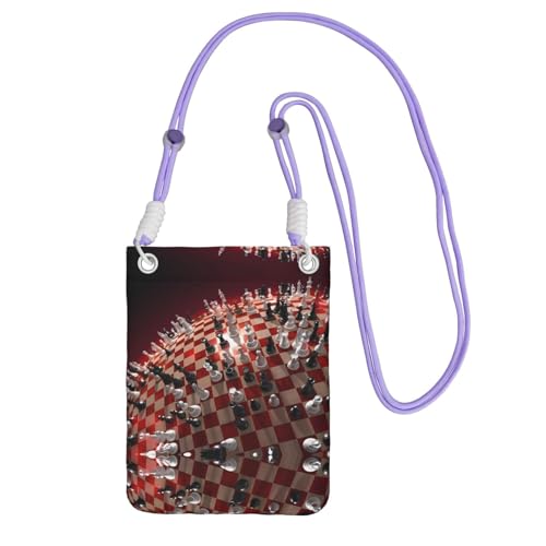 ZHAOUR Schwarze Universal-Crossbody-Tasche – leichte internationale Schach-Druck-Geldbörse, perfekt zum Einkaufen und für Outdoor-Aktivitäten, violett, Einheitsgröße ZHAOUR Schwarze Universal-Crossbody-Tasche – leichte internationale Schach-Druck-Geldbörse, perfekt zum Einkaufen und für Outdoor-Aktivitäten, violett, Einheitsgröße von ZHAOUR