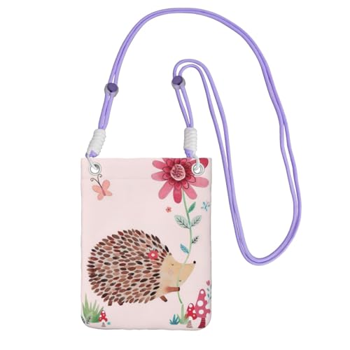 ZHAOUR Schwarze Universal-Crossbody-Telefontasche – leicht, schöner Igel-Druck, perfekt zum Einkaufen und für Outdoor-Aktivitäten, violett, Einheitsgröße ZHAOUR Schwarze Universal-Crossbody-Telefontasche – leicht, schöner Igel-Druck, perfekt zum Einkaufen und für Outdoor-Aktivitäten, violett, Einheitsgröße von ZHAOUR