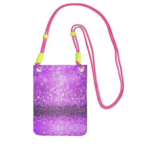 ZHAOUR Schwarze Universal-Crossbody-Telefontasche – leichte, funkelnde violette Geldbörse, perfekt zum Einkaufen und für Outdoor-Aktivitäten, Fuchusia, Einheitsgröße ZHAOUR Schwarze Universal-Crossbody-Telefontasche – leichte, funkelnde violette Geldbörse, perfekt zum Einkaufen und für Outdoor-Aktivitäten, Fuchusia, Einheitsgröße von ZHAOUR