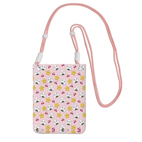 ZHAOUR Schwarze Universal-Crossbody-Telefontasche – leichte, schöne Reisball-Druck, perfekt zum Einkaufen und für Outdoor-Aktivitäten, rose, Einheitsgröße ZHAOUR Schwarze Universal-Crossbody-Telefontasche – leichte, schöne Reisball-Druck, perfekt zum Einkaufen und für Outdoor-Aktivitäten, rose, Einheitsgröße von ZHAOUR