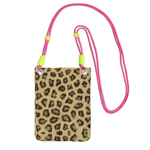 ZHAOUR Schwarze Universal-Crossbody-Telefontasche – leichte gelbe Leopardenmuster Geldbörse, perfekt zum Einkaufen und für Outdoor-Aktivitäten, Fuchusia, Einheitsgröße ZHAOUR Schwarze Universal-Crossbody-Telefontasche – leichte gelbe Leopardenmuster Geldbörse, perfekt zum Einkaufen und für Outdoor-Aktivitäten, Fuchusia, Einheitsgröße von ZHAOUR