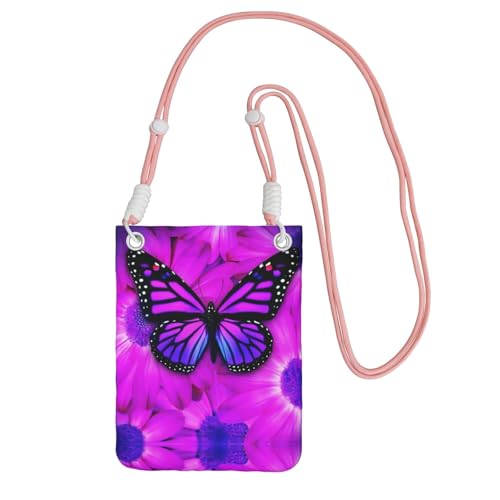 ZHAOUR Schwarze Universal-Umhängetasche, leicht, lila Schmetterling und Blumendruck, perfekt zum Einkaufen und für Outdoor-Aktivitäten, rose, Einheitsgröße ZHAOUR Schwarze Universal-Umhängetasche, leicht, lila Schmetterling und Blumendruck, perfekt zum Einkaufen und für Outdoor-Aktivitäten, rose, Einheitsgröße von ZHAOUR