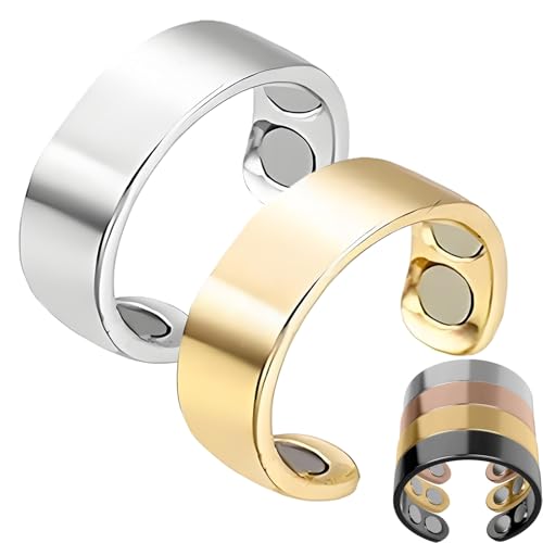 ZHAOZHI Sömni Ring, Sömni Ring Damen Wechseljahre, Magnet Ringe Damen Wechseljahre Original (2, Gold*Silber) von ZHAOZHI