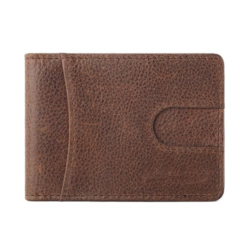 ZHCHAO Hold Bag Kartentasche Multifunktions Geldbörse Herren Retro Kurz Multi-Card Layer, Rosso, 11.5-7.5CM von ZHCHAO