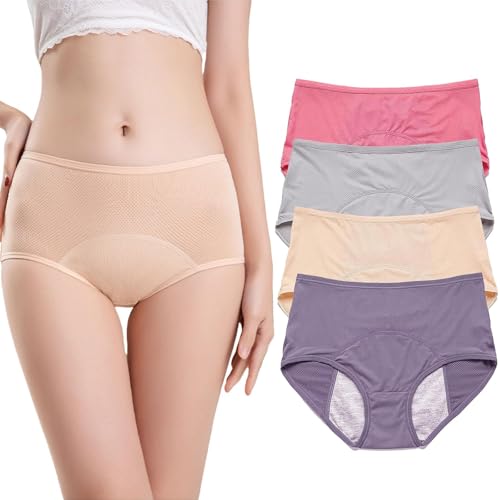 ZHCWEP Everdries Panties for Women Over 60,Everdries Leakproof Ladies Underwear,Incontinence Underwear for Women (3XL,4Pcs-a) von ZHCWEP