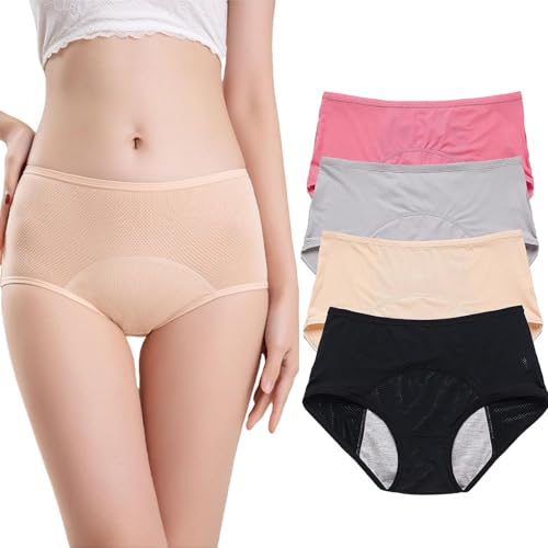 ZHCWEP Everdries Panties for Women Over 60,Everdries Leakproof Ladies Underwear,Incontinence Underwear for Women (8XL,4Pcs-c) von ZHCWEP