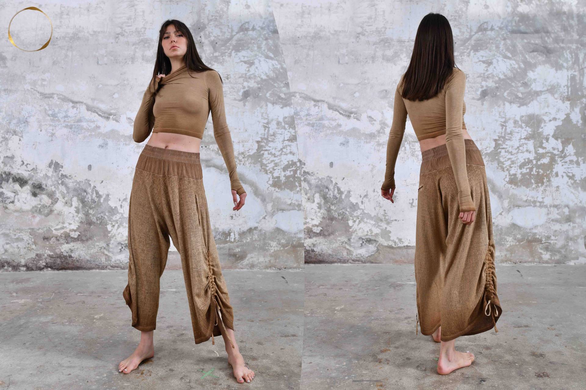 2-Teiliges Passendes Set Frauen Salwar Tulum Yoga Hose Nachhaltig Weihnachten Bio Boho Burningman Festival Burner Göttin von ZHENABIAShop