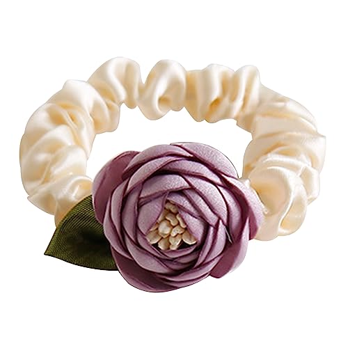 Blumen Haarseil Haarknoten Scrunchies Elastisches Haarseil Großes Haar Scrunchy Vintage Haarband Damen Accessoires Haarschmuck Für Frauen von ZHENBYR