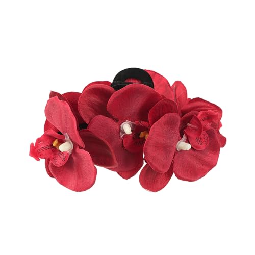 Bunte große Blumen-Haarspange für Damen, elegante und einzigartige Haarklammer, Kopfbedeckung, Hochzeit, Party, Haarschmuck, Party-Kopfschmuck von ZHENBYR
