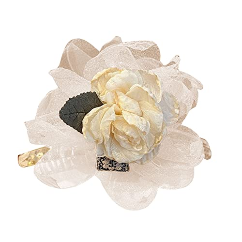 Haarklammer mit französischer Rose, Haarschmuck für Damen, Frühling, Party, rutschfeste Haarnadeln, Haarklammer, für Damen, dünnes Haar, Haarklammer, für Damen, kleines Haar von ZHENBYR