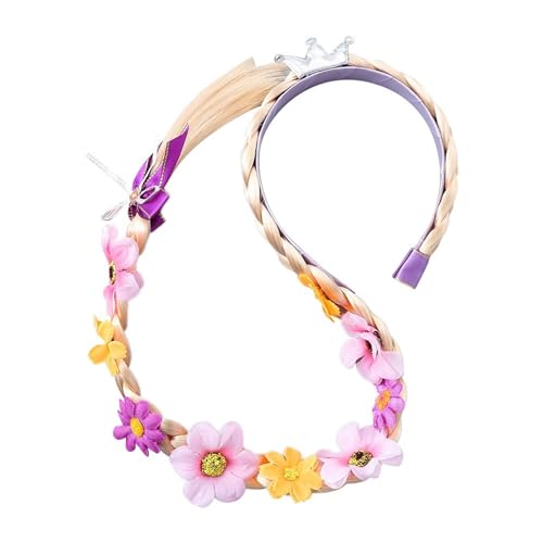 Kinder Königin Weben Zöpfe Stirnband Elegante Kopfbedeckung Rolle Spielen Haar Styling Zubehör Für Kleine Mädchen Zöpfe Stirnband von ZHENBYR