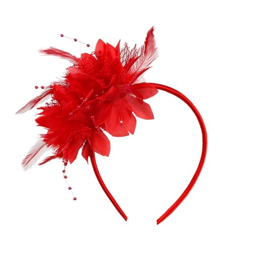 ZHENGCI 1900er Jahre Flapper ed Blume Haarband für Karneval Party Antik Haarschmuck mit weichem Band für Musikfestival von ZHENGCI