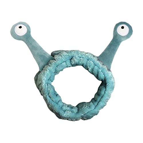 ZHENGCI Bandeau Damen Mädchen Gesicht waschen Plüsch Stirnband Cartoon Schnecke Antenne Augen Haarband Turban von ZHENGCI
