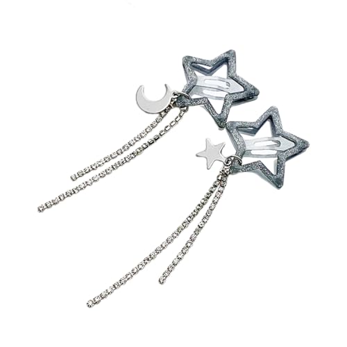 ZHENGCI Haarnadel 1 Paar Handgemachte Haarnadel Funkelnde Fransen Haarspange Stylische Haarschmuck Stern Haarspange für Mädchen ZHENGCI Haarnadel 1 Paar Handgemachte Haarnadel Funkelnde Fransen Haarspange Stylische Haarschmuck Stern Haarspange für Mädchen von ZHENGCI