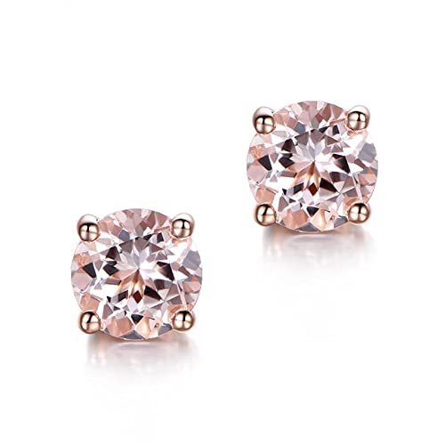 ZHENL Ohrringe Aus Stein,Champagnerfarbener Edelstein Im Diamantschliff Damen-Ohrschmuck, Leichte Luxus-Morganit-Champagner-Goldohrstecker Für Frauen, Reinigendes Magnetfeld, Stilvolles Pendeln von ZHENL