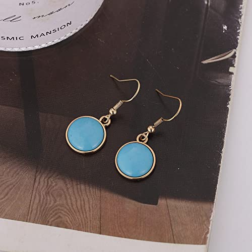 ZHENL Ohrringe Aus Stein,Minimalistische Ohrringe Für Frauen, Runder Amazonit-Anhänger, Ohrschmuck, Goldene Ohrhaken, Damenohrringe, Modisches Pendeln, Reinigendes Magnetfeld ZHENL Ohrringe Aus Stein,Minimalistische Ohrringe Für Frauen, Runder Amazonit-Anhänger, Ohrschmuck, Goldene Ohrhaken, Damenohrringe, Modisches Pendeln, Reinigendes Magnetfeld von ZHENL