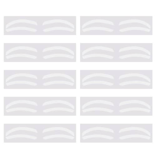 10pcs Anpassbare Augenbrauenführung Aufkleber Weiß Wasserdichte Klebervorlagen Für Makellose Stöcke Eyebrow Design Accessoires von ZHENNB