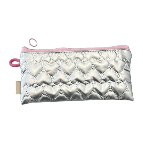 BOUDS Münze Geldbeutel Tragbarer Bleistiftkoffer Einfache Brieftaschenbeutel Geldbeutel Make Up Aufbewahrung Änderung Gesteppte Einfache Brieftasche Gesteppte Stifte Hülle Kosmetiktasche von ZHENNB