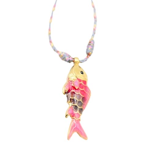 Marine Life Fish Charme Halskette Verstellbare Seilkette Neckketten Edelstahlschmuck Für Tägliche Verschleiß Oder Geschenke Verspieltes Meer Kreatur Halskette von ZHENNB
