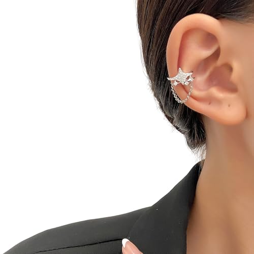 Mode Ohrmanschette Kein Durchdringender Schmuck Casual Accessoire Legierungstextur Für Pendelfeiern Und Reisstein Edelsteine ​​Ohrringe von ZHENNB