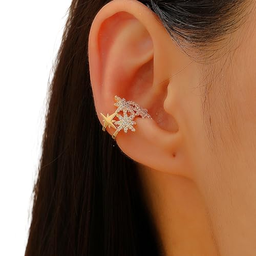 Mode Ohrmanschette Kein Durchdringender Schmuck Casual Accessoire Legierungstextur Für Pendelfeiern Und Reisstein Edelsteine ​​Ohrringe von ZHENNB