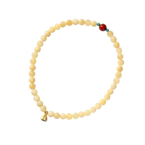 Natural Yellow Jades Charme Armband Zartes Design Handgefertigter Schmuck Symbolisiert Reinheit Und Glücks Glücksgelbe Jades Buddhist Modeschmuck von ZHENNB