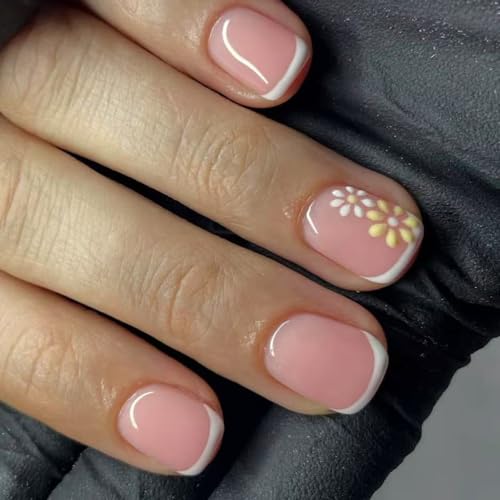 Quadratische Presse Auf Nägeln Gefälschte Klebstoffe Künstliche Acryl 24PCS Stick Für Frauen Mädchen Französische Falsche Nagel von ZHENNB