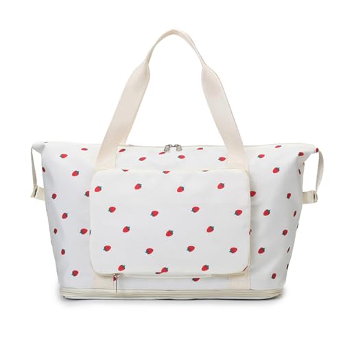 Reisetasche Für Frauen Fitness Mit Nasse Und Trockener Trennung Über Nacht Trip Weekends Training Sport Süß von ZHENNB