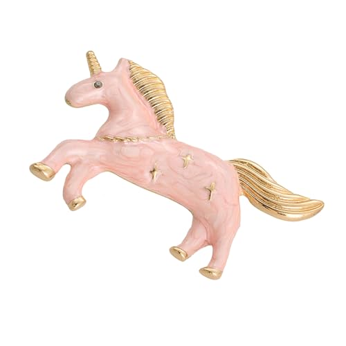 Schöne Single Horn Horse Brosche Feature Makkaron Farben Legierung Badge Pin Vielseitige Kleidung Accessoire Für Teenager Brosche Modeaccessoire von ZHENNB