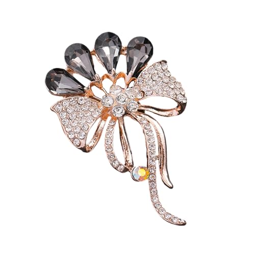 Strasssteine Dekorierte Brosche Metall Vintage Kleidung Accessoire Legierung Textur SPARKLING PIN Geeignet Für Formelle Veranstaltung Vintage Brosche Accessoire von ZHENNB