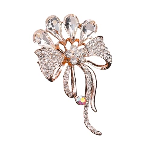 Strasssteine Dekorierte Brosche Metall Vintage Kleidung Accessoire Legierung Textur SPARKLING PIN Geeignet Für Formelle Veranstaltung Vintage Brosche Accessoire von ZHENNB