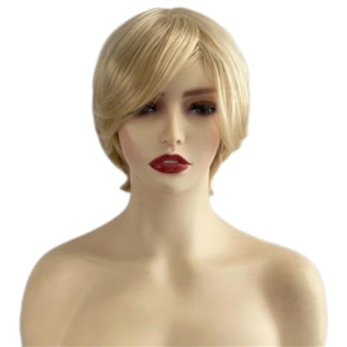 Stylish Synthetic Short Blonde Vollperücken Leichtes Design Einfacher Wartung Für Frauen Tägliches Styling Verstellbarer Synthetischer Perücken Für Frauen von ZHENNB