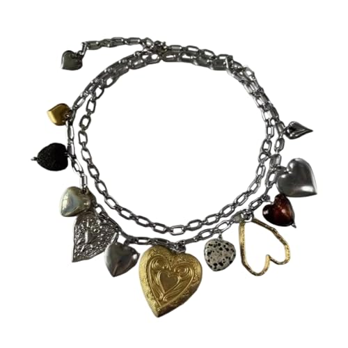 Vintage Punk Rock Schatz Taillenkette Herz Anhänger Einstellbarer Körperschmuck Für Frauen Mädchen Nervös Outfit Enhancer Retro Verstellbare Taille Kette von ZHENNB