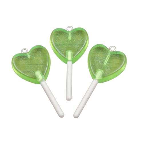 ZHENNB 3 Stück Einzigartige Sternherz Runde Lollipop Anhänger Mit Robuster Harzmaterialbeschichtung Für Alltägliche Freizeitkleidung Schmuck Charme von ZHENNB