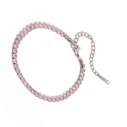 ZHENNB Anpassbares Länge Herzförmiges Zirkoniaarmband In Premium Edelstahl Für Empfindliche Hauttägliches Geschenk Für Ihren Herz Charme Schmuck von ZHENNB