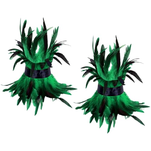 ZHENNB Federgedanke Knöchelmanschetten Frauen Kostümzubehör Für Gothic Partys Thematische Veranstaltung Und Modedarstellungen Gothic Verstellbarer Knöchelketten Party Schuhe Dekoration von ZHENNB