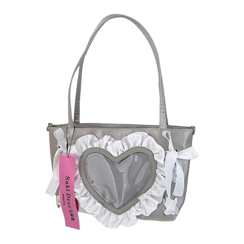 ZHENNB Frauen Tasche Schöne Itabag Japanische Stile Crossbody Schülern Schule Süße Bögen Schulter Für Pin Display Herz Schulter Japanischer Stil Messenger Itabag Schöne Crossbody von ZHENNB