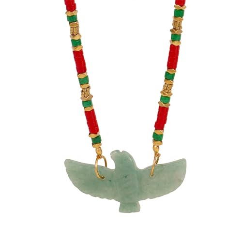 ZHENNB Handgefertigter Perlen Halskette Naturstein Vogel Anhänger Mode Neckschmuck Für Mode Enthusiasten Verstellbare Länge von ZHENNB