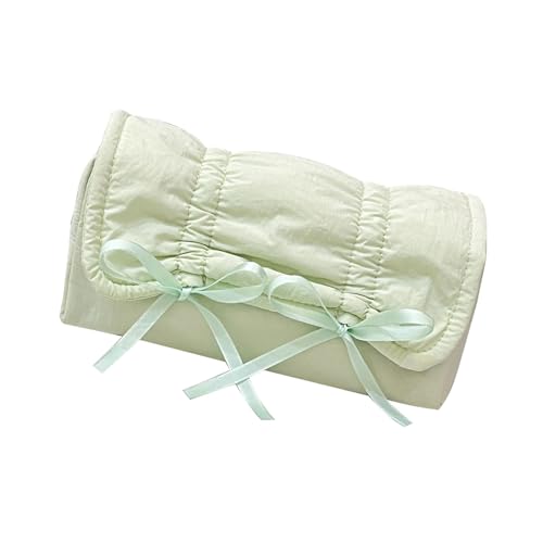 ZHENNB Hochkapazitäts Bleistiftkoffer Bowknot Stiftbeutel Tragbare Stift Organisatoren Reisen Make Up Aufbewahrung Für Frauen Student Student Blue Bleistift Beutel von ZHENNB