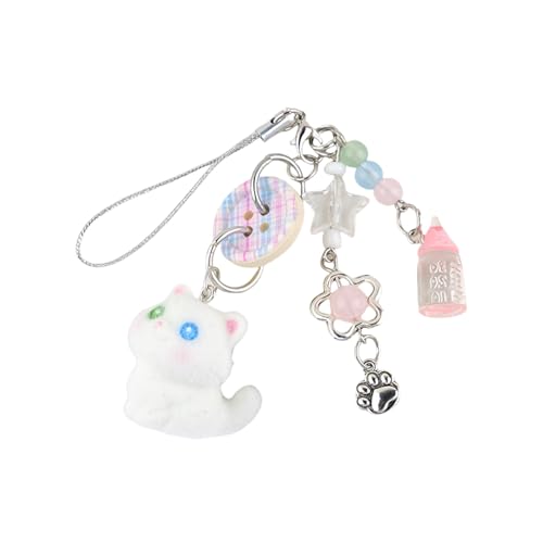 ZHENNB Katzen Cartoon Telefon Charme Plaids Button Schmuck Mode Beutel Anhänger Geeignet Um Spaß Und Telefone Einzigartige Augenschlüsse Hinzuzufügen von ZHENNB