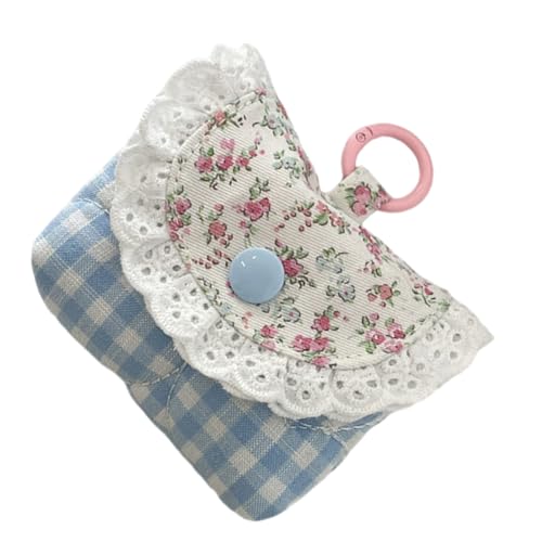 ZHENNB Kopfhörerspeicherbeutel Florale Druckmünzenbeutel Spitze Geldbeutel Ohrhörer Taschen Datenkabelkopfhörer Für Mädchen Und Frauen Blumenrück Geldbeutel Spitze von ZHENNB