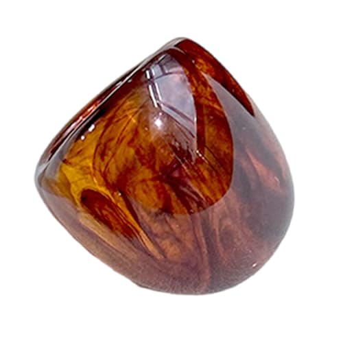 ZHENNB Leichte Bernstein Acrylringe Minimalistische Design Alltäglicher Kleidung Unisex Fashion Comfort Fit Retro Harzzubehör Leichtes Harzschmuck Für Frauen von ZHENNB