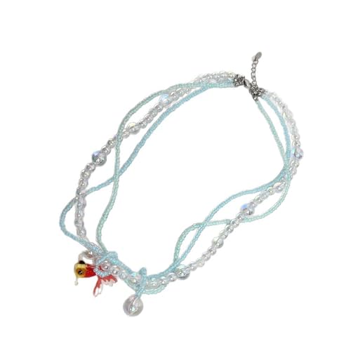 ZHENNB Lucky Carp Charm Halskette Mehrere Stränge Stapelbar Schmuck Robust von ZHENNB