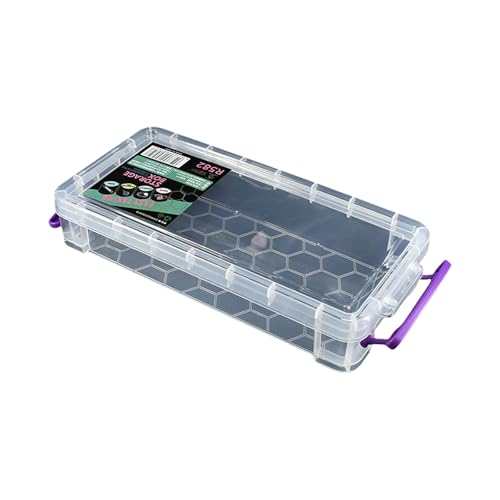 ZHENNB Pencil Box Clear Case Schreibtisch Organisatoren Stellverschluss Tasche Kleine Aufbewahrungsschule Für Schüler Clear Stackable Stift Speicher Für Schüler von ZHENNB