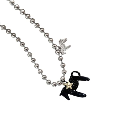 ZHENNB Pferdeanhänger Halskette Stilvolle Edelstahlschmuck Verstellbar 44 Cm Kettenhalppieze Für Kinder Erwachsene Süßes Pferdschmuck Geschenk Für Mädchen von ZHENNB