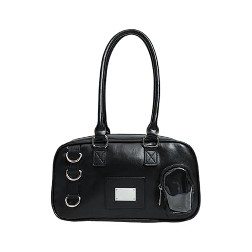 ZHENNB Stylish PU Leder Unterarmtasche Mit Reißverschluss Abschluss Umhängungsbagslarge Handtasche Für Schüler Die Täglich Pendelpendel Und Gelegenheitsreisen Freizeitpendlertasche von ZHENNB