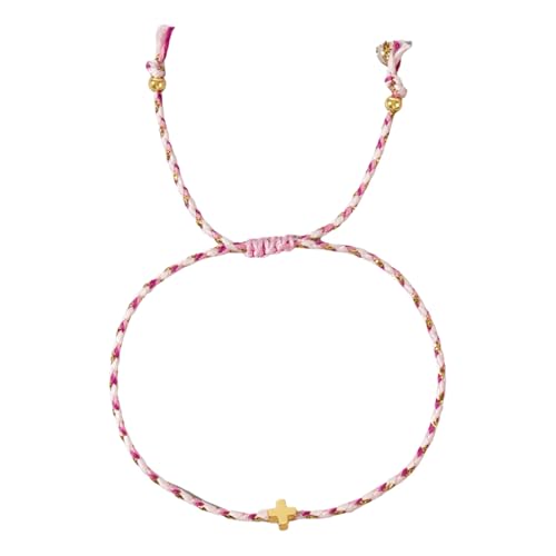 ZHENNB Verstellbare Böhmische Stile Robustes Baumwollseilarmband Mit Kreuzen Designs Modedekoration Für Männer Und Frauen Armband von ZHENNB