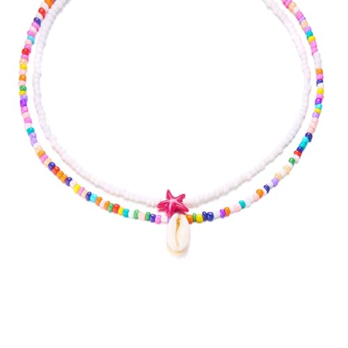 ZHENNB Verstellbare Schichtschalenkette Für Freizeitverschleiß Und Besondere Anlässe Mit Natürlichen Designs Sturfy Perlenmaterialien Strandschmuck von ZHENNB