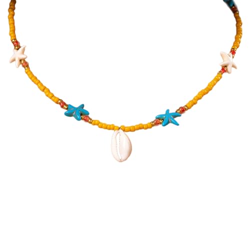 ZHENNB Verstellbare Schichtschalenkette Für Freizeitverschleiß Und Besondere Anlässe Mit Natürlichen Designs Sturfy Perlenmaterialien Strandschmuck von ZHENNB